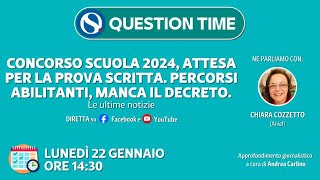 Concorso scuola 2024 attesa per la prova scritta Percorsi abilitanti manca il decreto [upl. by Nnahgaem53]