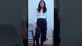 Zara cargo satin pants review parachute pants cargopants zarahaul shorts [upl. by Shantee]