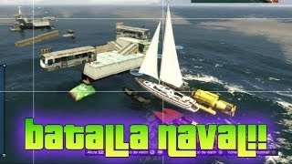 GTA V Online  Mapa Brutal 4 Batalla Naval  2 Bases en el mar [upl. by Zalea]