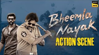 Pawan Kalyan Arrests Rana  Bheemla NayakHindi Dubbed Movie  Nithya Menen  Action Scene [upl. by Memberg]