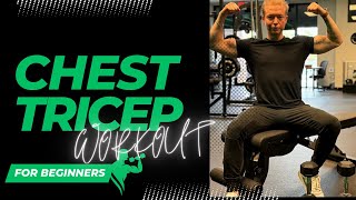 💪 5 Dumbbell Exercises Chest amp Triceps for Beginners 🏋️‍♂️ [upl. by Nuahsar43]