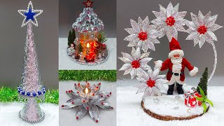 4 Economical Christmas Decoration ideas from waste Aluminium Foil  DIY Christmas craft idea🎄401 [upl. by Magas718]