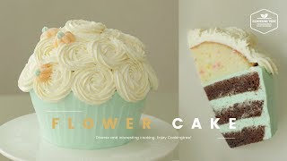 플라워💐 케이크 만들기 초코 바닐라 파운드 케이크  Flower cake Recipe Choco Vanilla Pound CakeCooking tree쿠킹트리ASMR [upl. by Omrellig]