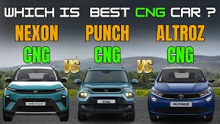 2024 Tata Nexon CNG Vs Punch CNG Vs Altroz CNG  CNG Comparison  Antique Auto Car [upl. by Ayres251]