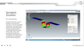 Springback thick sheet simulation in Stampack metal forming [upl. by Ane742]