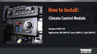 How to configure the Dorman 599210 HVAC control module [upl. by Artekal]