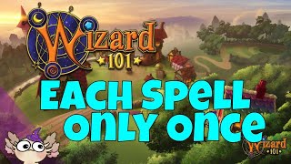 BEATING WIZARD101 BUT I CAN ONLY USE EACH SPELL ONCE [upl. by Shultz]