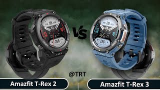 Amazfit T Rex 3 compare Amazfit T Rex 2 [upl. by Enaerb]