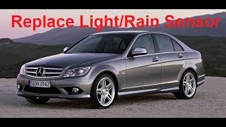 W204 Mercedes C Class Replace LightRain Sensor Auto Lights Inoperative [upl. by Fenelia633]