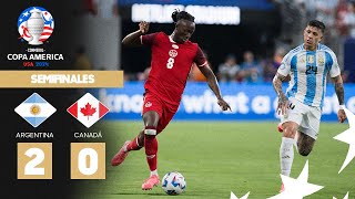 Copa América 2024  Argentina 20 Canadá  Semifinal [upl. by Yenor]