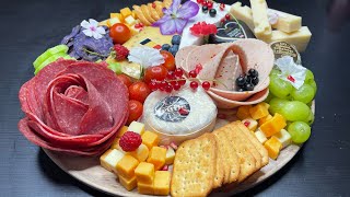 Grazing Platter  Plateau garni  Fromage Charcuterie en rose [upl. by Rodman]