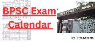 BPSC  Exam Calendar [upl. by Nylirehc]