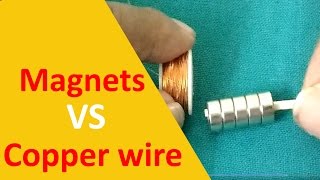 Magnets vs Copper Wire  Reaction [upl. by Aillimat276]