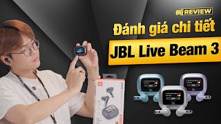 Đánh giá chi tiết tai nghe JBL Live Beam 3 với màn hình LED tiện lợi ‣ Thế Giới Di Động [upl. by Oilime]