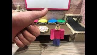 Roblox Pizza Cardboard game DIY [upl. by Zeidman]