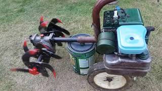 A 4 stroke engine Norlett Beaver Powerspade with 3hp Briggs amp Stratton [upl. by Aninaj]