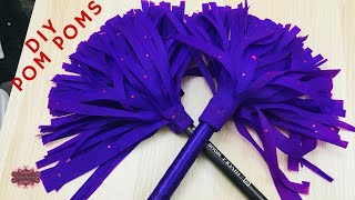 How to make cheerleading pom poms easy cheerleading pom poms diy [upl. by Berna]