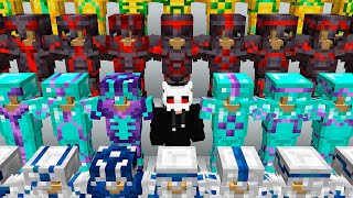 FIZ A MAIOR COLEÇÃO COM TODAS AS ARMADURAS DO MINECRAFT [upl. by Charmain793]