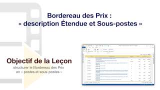 Tutoriel Vidéo de PriMus  Bordereau des Prix  description Étendue et Souspostes  ACCA software [upl. by Vonnie]