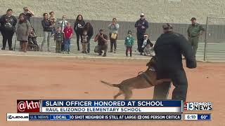 Slain North Las Vegas Police Officer Honored at School [upl. by Atsillac]