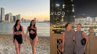 Dubai Vlog Girls Trip Beach clubs Food and Global village [upl. by Phyllys]