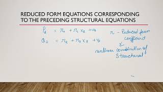 Simultaneous Equation ILS method  Econometrics [upl. by Chantal]