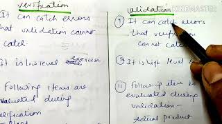 Difference between verification and validationlecture47SE [upl. by Hunt627]