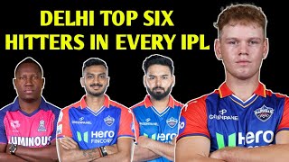 Delhi Capitals top six hitters in every IPL season 🔥 [upl. by Norval]