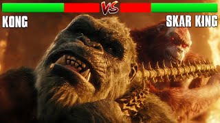 Kong Vs Skar King Battle Scene 4K with Health Bar [upl. by Shinberg]