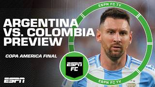 Copa America Final PREVIEW 👀 Argentina vs Colombia Who wins  ESPN FC [upl. by Ainesell]