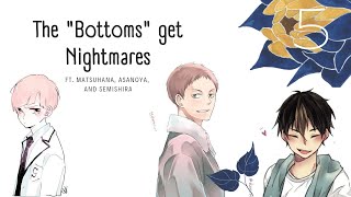 The quotBottomsquot get Nightmares pt 57  MatsuHana AsaNoya   HurtComfort  Haikyuu texts [upl. by Bozovich452]