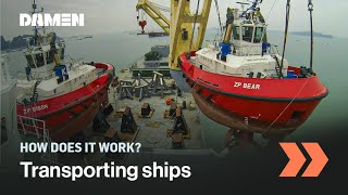 This is how ships are loaded on ships  Damen Shipyards [upl. by Sparke]