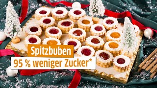 Spitzbuben  REZEPT OHNE ZUCKER  Mürbeteigplätzchen mit Marmelade [upl. by Zantos]