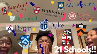 COLLEGE DECISION REACTIONS 202321 COLLEGESIvysHarvardDuke WATCH TILL THE END [upl. by Bauer593]