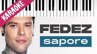 Fedez Tedua  SAPORE  Piano Karaoke con Testo [upl. by Llebana683]