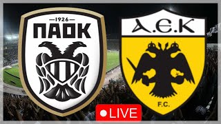 LIVE ΠΑΟΚ  ΑΕΚ  SUPERLEUGE [upl. by Noonberg]