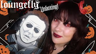 Loungefly UNBOXING Micheal Myers Halloween Backpack  So Many Secrets [upl. by Uzzi852]