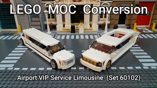 LEGO MOC Airport VIP Limousine Conversion Set 60102  4 Wideto6 Wide [upl. by Kyd]