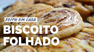 BISCOITO FOLHADO DE SALAMINHO COM QUEIJO  FEITO EM CASA [upl. by Searle]