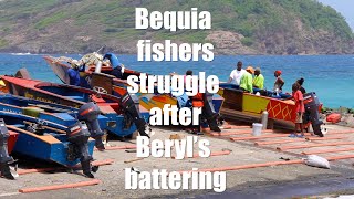 Bequia fishers struggle after Beryl’s battering [upl. by Ecallaw11]