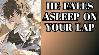 He falls asleep on your lap  Dazai Osamu x Listener  Bungou Stray Dogs x listener asmr [upl. by Zillah398]