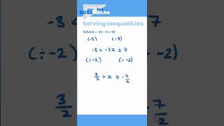 Solving Linear Inequalities maths gcse inequalities solvinginequalities [upl. by Cutter]