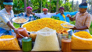 BHEL PURI  Delicious Bhel Puri with Two Chutneys  Indian Street Food Recipe Cooking in Village [upl. by Evelc]