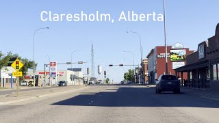 🇨🇦 Driving in CANADA  CLARESHOLM Alberta 4K drive [upl. by Winther]