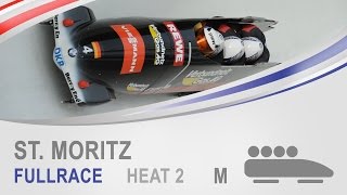 St Moritz  4Man Bobsleigh Heat 2 World Cup Tour 20142015  FIBT Official [upl. by Inod]