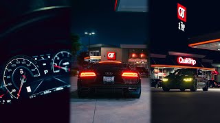 Car Photography POV at night with Audi R8 BMW M3 G80 and M5 F90 [upl. by Dorothee]