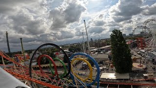 BHS Olympia Looping Barth amp Sohn Prater Wien last day Vienna 2022 POV Onride [upl. by Kizzee]