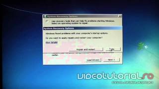 Rezolvarea erorii BOOTMGR in missing prin repararea boot managerului din windows 7mp4 [upl. by Eybbob973]