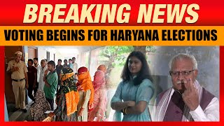 Voting Begins for Haryana Assembly Polls  Key Updates amp Early Voters  Haryana Election  News9 [upl. by Arries]