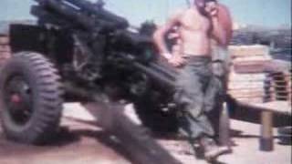 Vietnam 1969 105 Howitzer Artillery fire [upl. by Anailli]